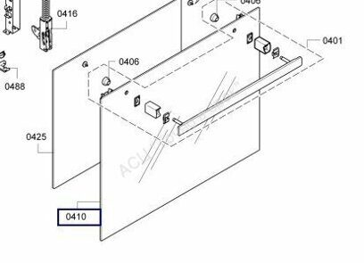 Стекло фронтальное духовки Bosch 00688389